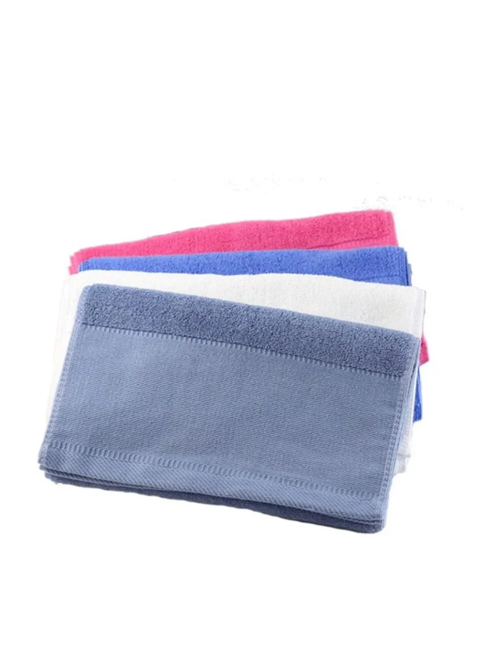 4PCS Long Cotton Sports Towel Soft Absorbent for Outdoor Yoga Gym